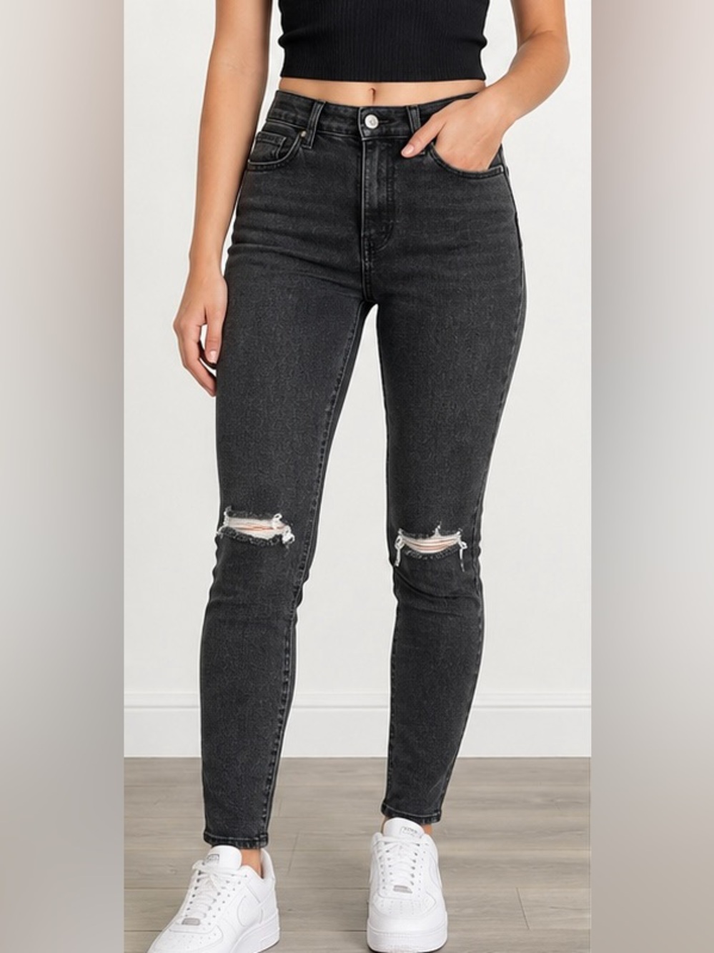 Topshop Charcoal Jamie Jeans